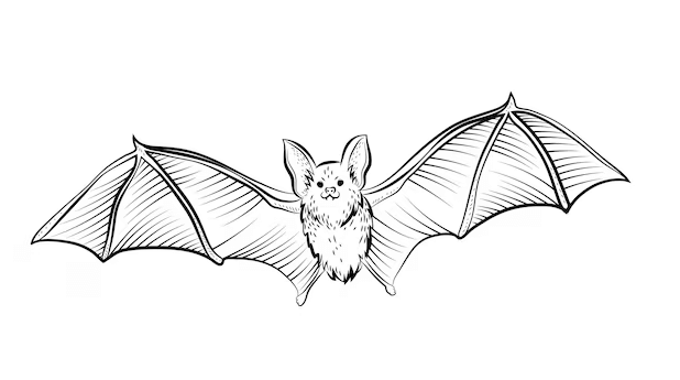 Easy:3dg3xzkivso= Bat Drawing