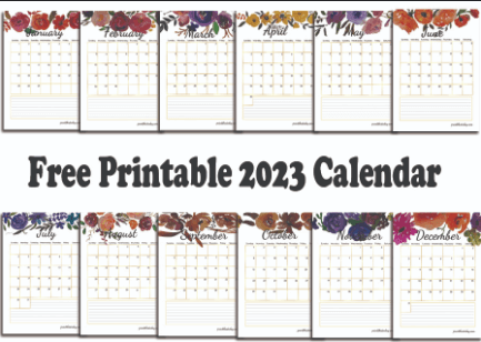 Free Printable:_8xbmdyif10= Printable 2023 Calendar