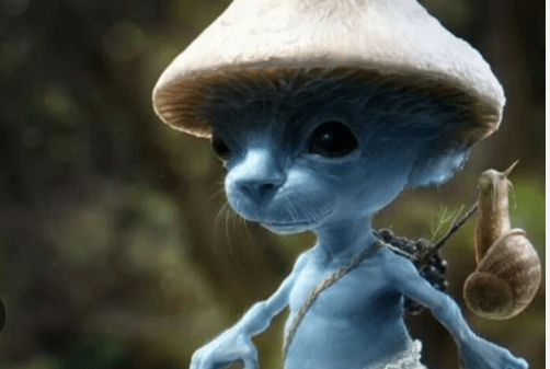 Blue Cat:Mo-Ag-Fmgee= Smurf Cat Gif