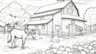 Free Printable:_E3rl1ghang= Farm Coloring Pages