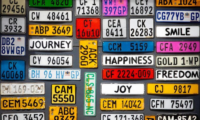 specialized vehicle registration plates