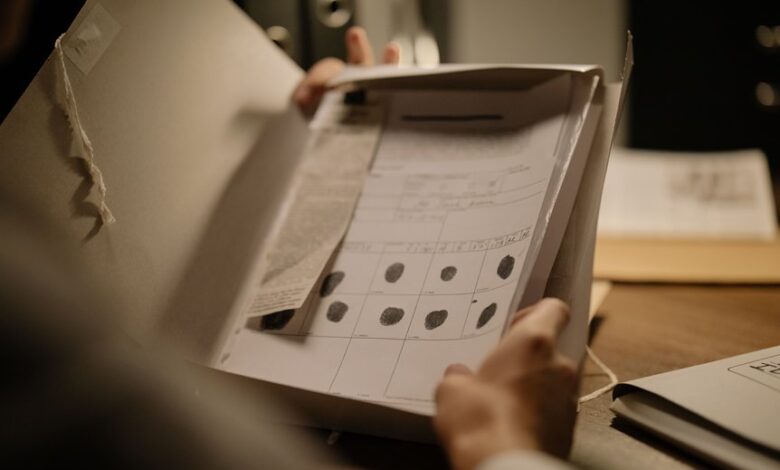numbered record evidence list
